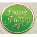 Season's Greetings Round Seal (2" Diameter) (Green)